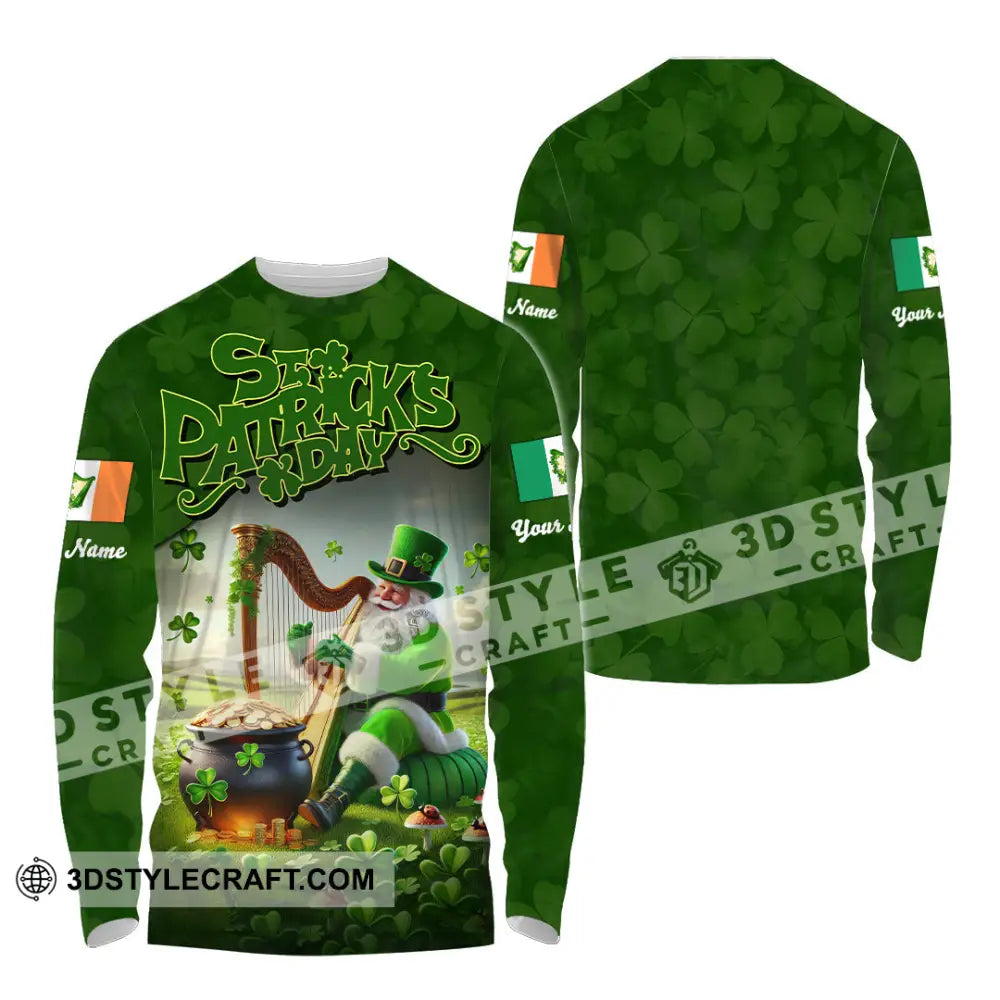 Unisex Shirt - Custom Text St.patrick’s Day Long Sleeve / S T-Shirt