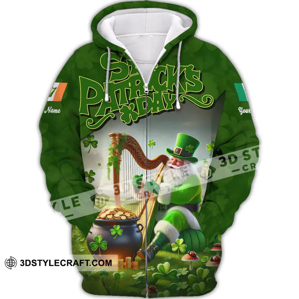 Unisex Shirt - Custom Text St.patrick’s Day Zipper Hoodie / S T-Shirt
