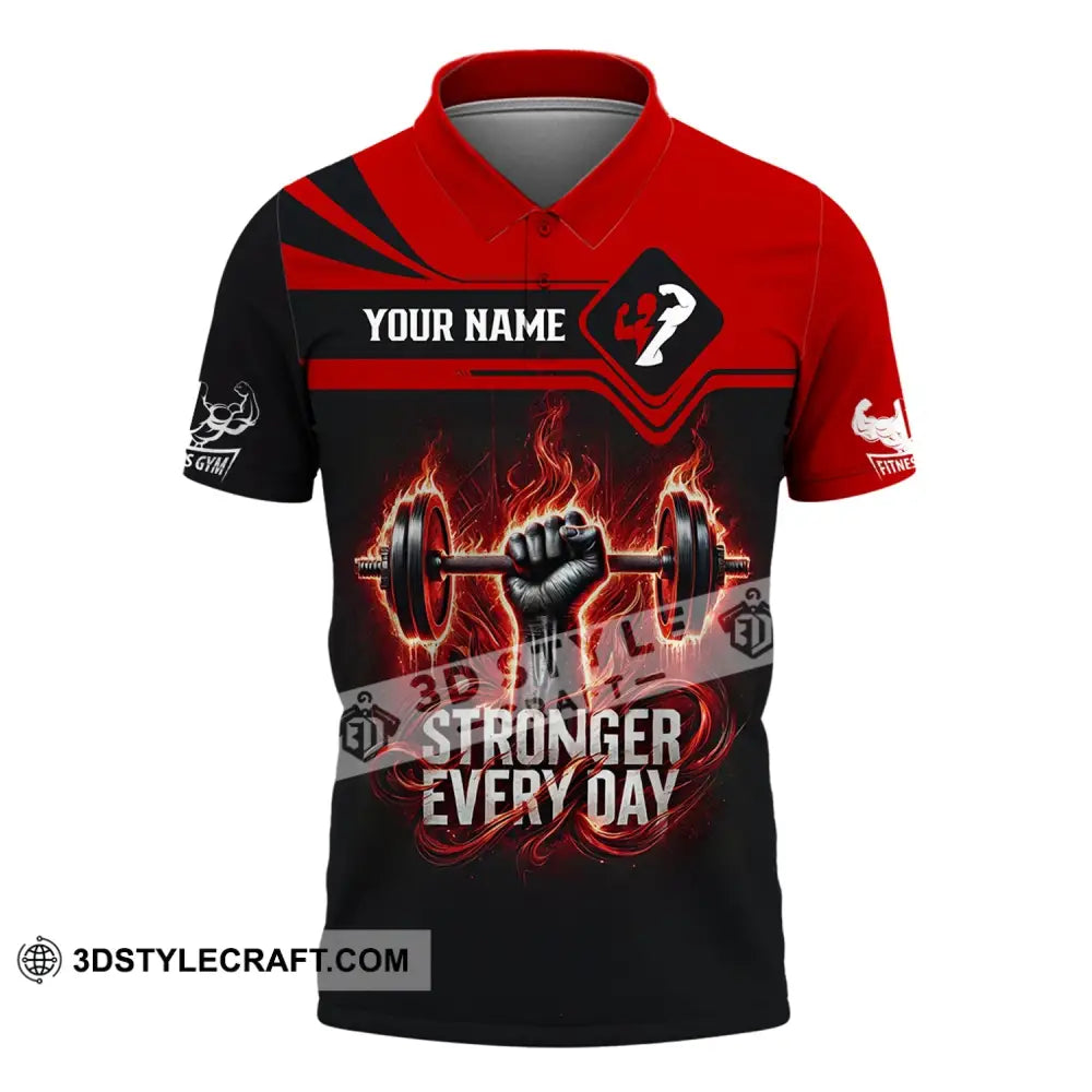 Unisex Shirt - Custom Text Stronger Everyday Polo / S T-Shirt