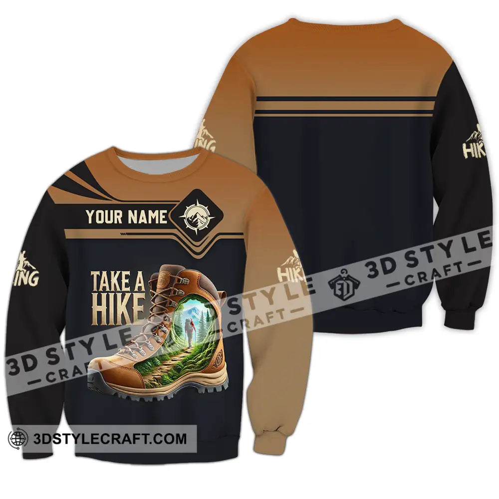 Unisex Shirt - Custom Text Take A Hike Long Sleeve / S T-Shirt