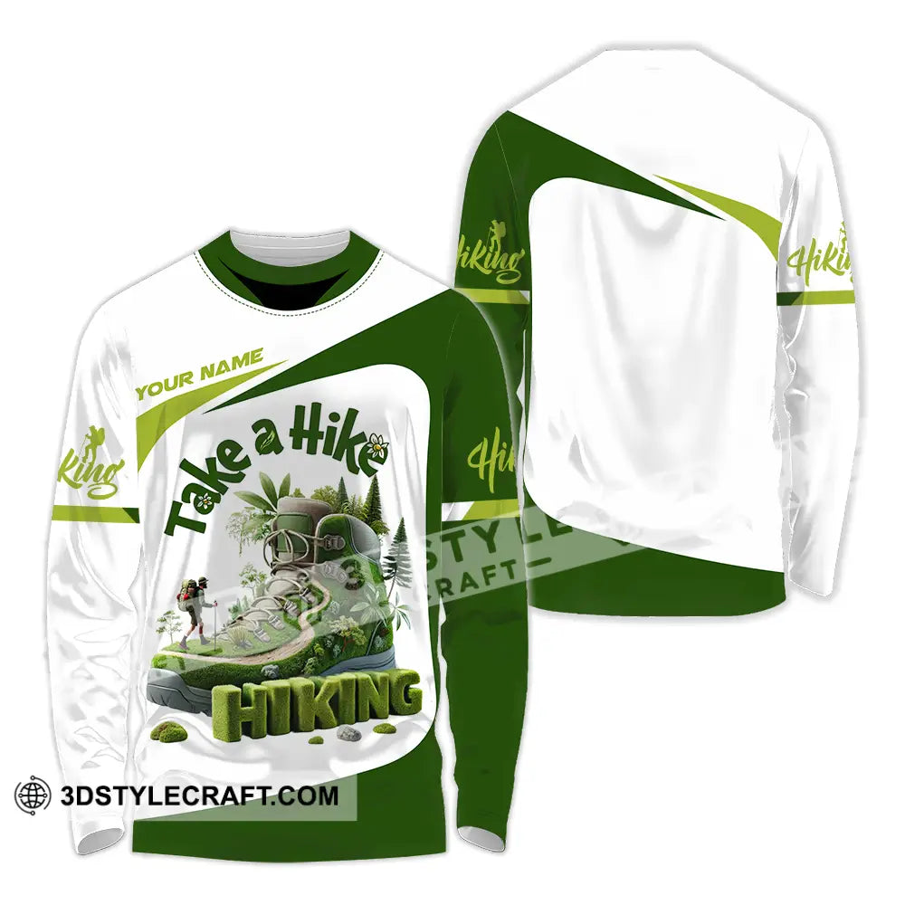 Unisex Shirt - Custom Text Take A Hike Long Sleeve / S T-Shirt