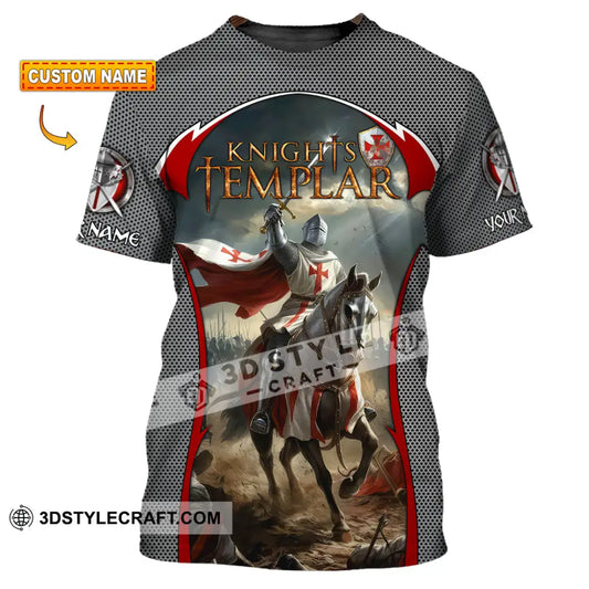 Unisex Shirt - Custom Text Shirt Templar Knight England Shirt T-shirt