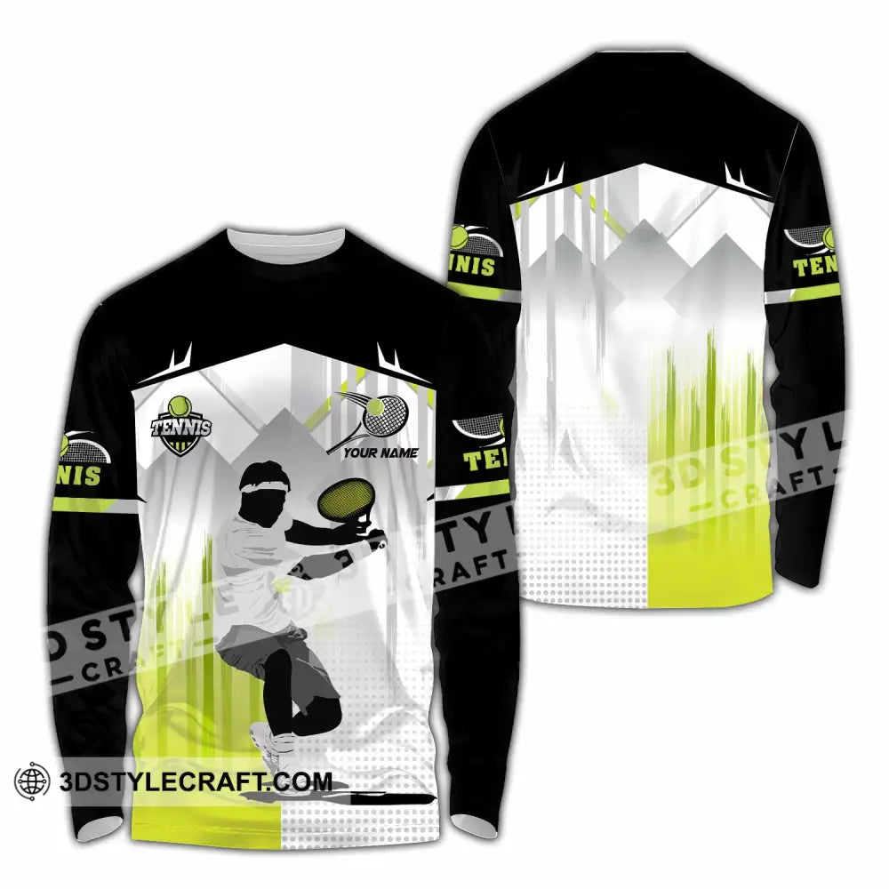 Unisex Shirt - Custom Text Shirt Tennis Shirt Long Sleeve Shirt / S T-shirt