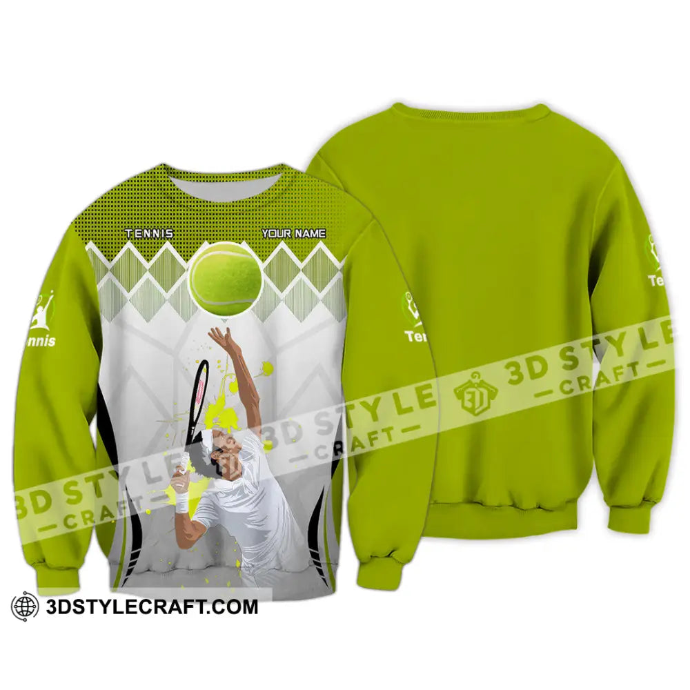 Unisex Shirt - Custom Text Shirt Tennis Long Sleeve / S T-shirt