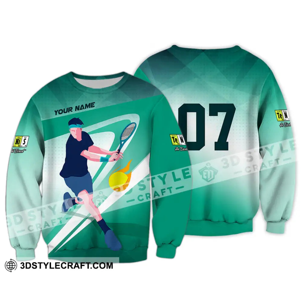 Unisex Shirt - Custom Text Shirt Tennis Shirt Long Sleeve / S T-shirt