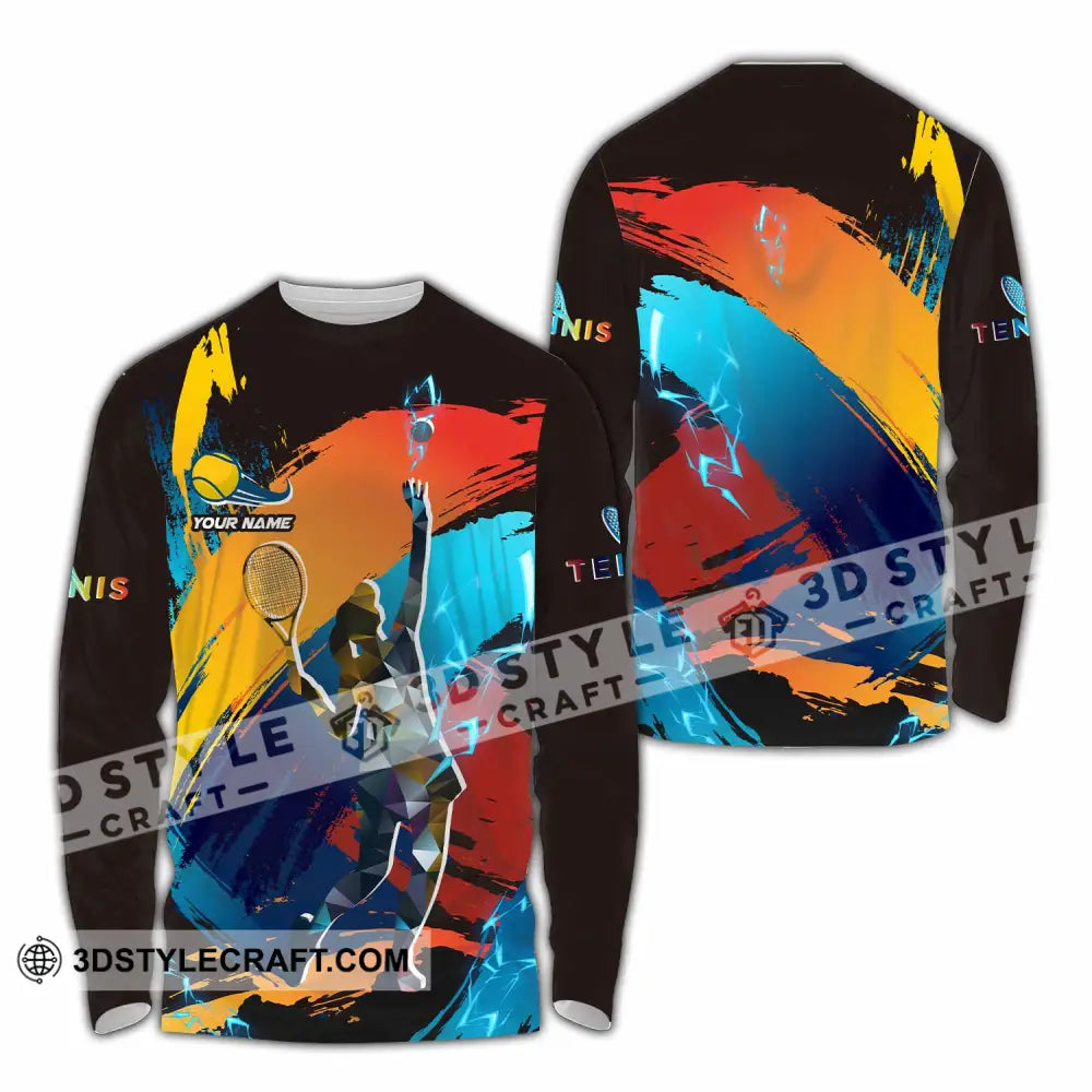 Unisex Shirt - Custom Text Shirt Tennis Shirt Long Sleeve Shirt / S T-shirt