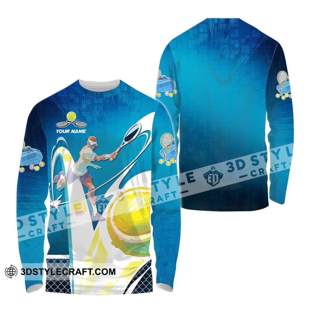 Unisex Shirt - Custom Text Shirt Tennis Shirt Long Sleeve Shirt / S T-shirt