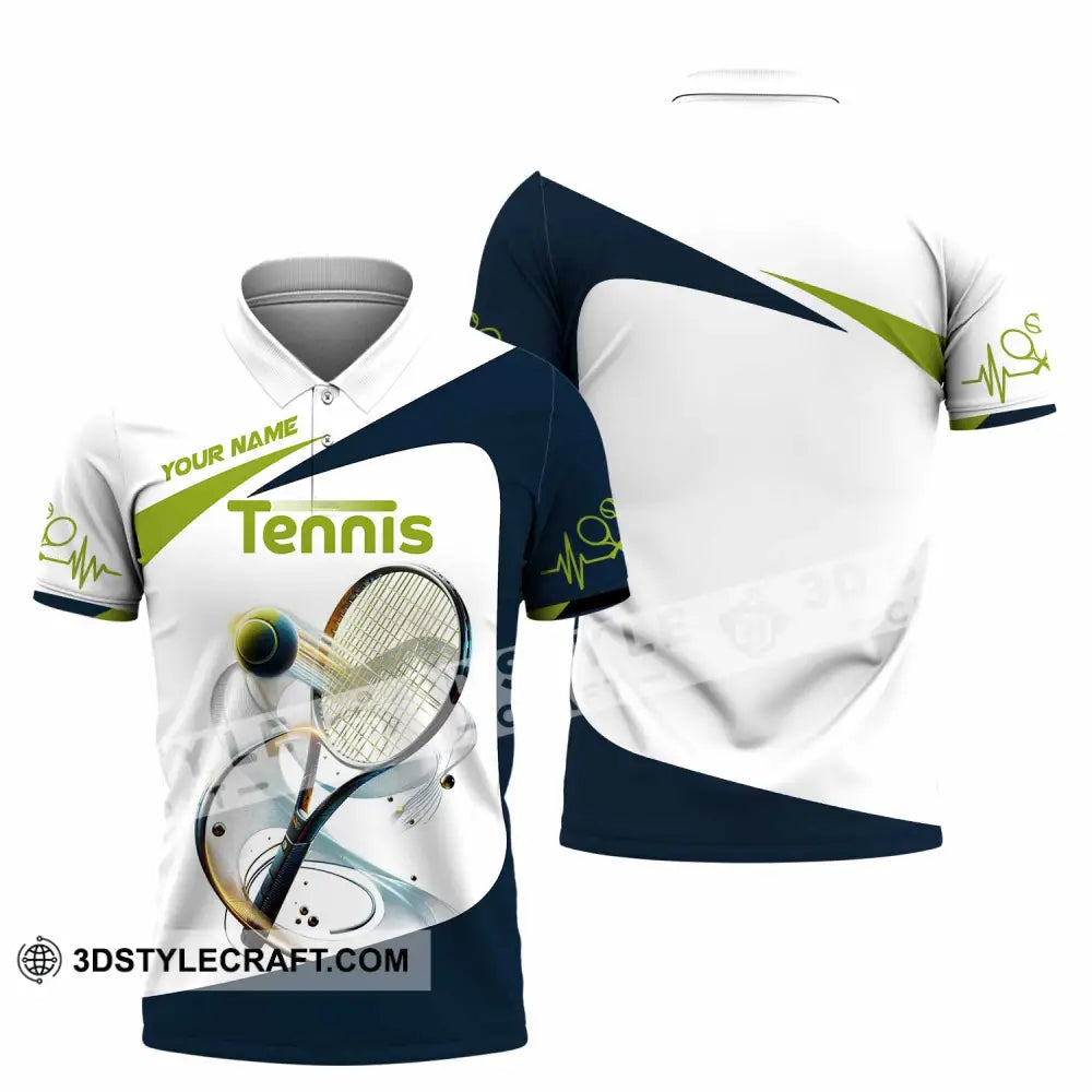 Unisex Shirt - Custom Text Tennis Player Polo / S T-Shirt