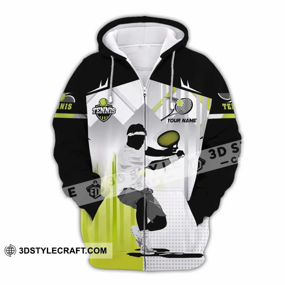 Unisex Shirt - Custom Text Shirt Tennis Shirt Zipper Hoodie / S T-shirt