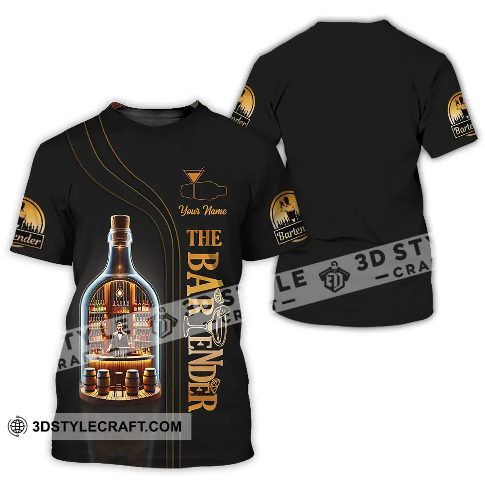 Unisex Shirt - Custom Text The Bartender T-Shirt / S T-Shirt