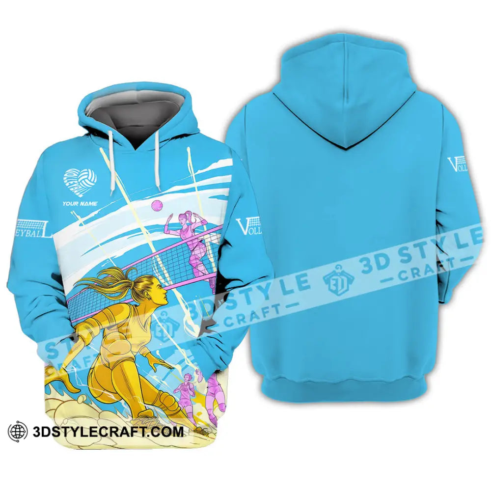 Unisex Shirt - Custom Text Volleyball Hoodie / S T-Shirt