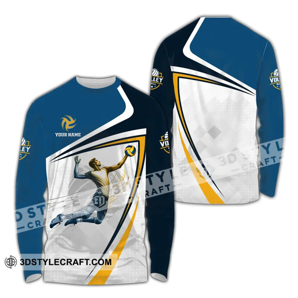Unisex Shirt - Custom Text Volleyball Long Sleeve / S T-Shirt