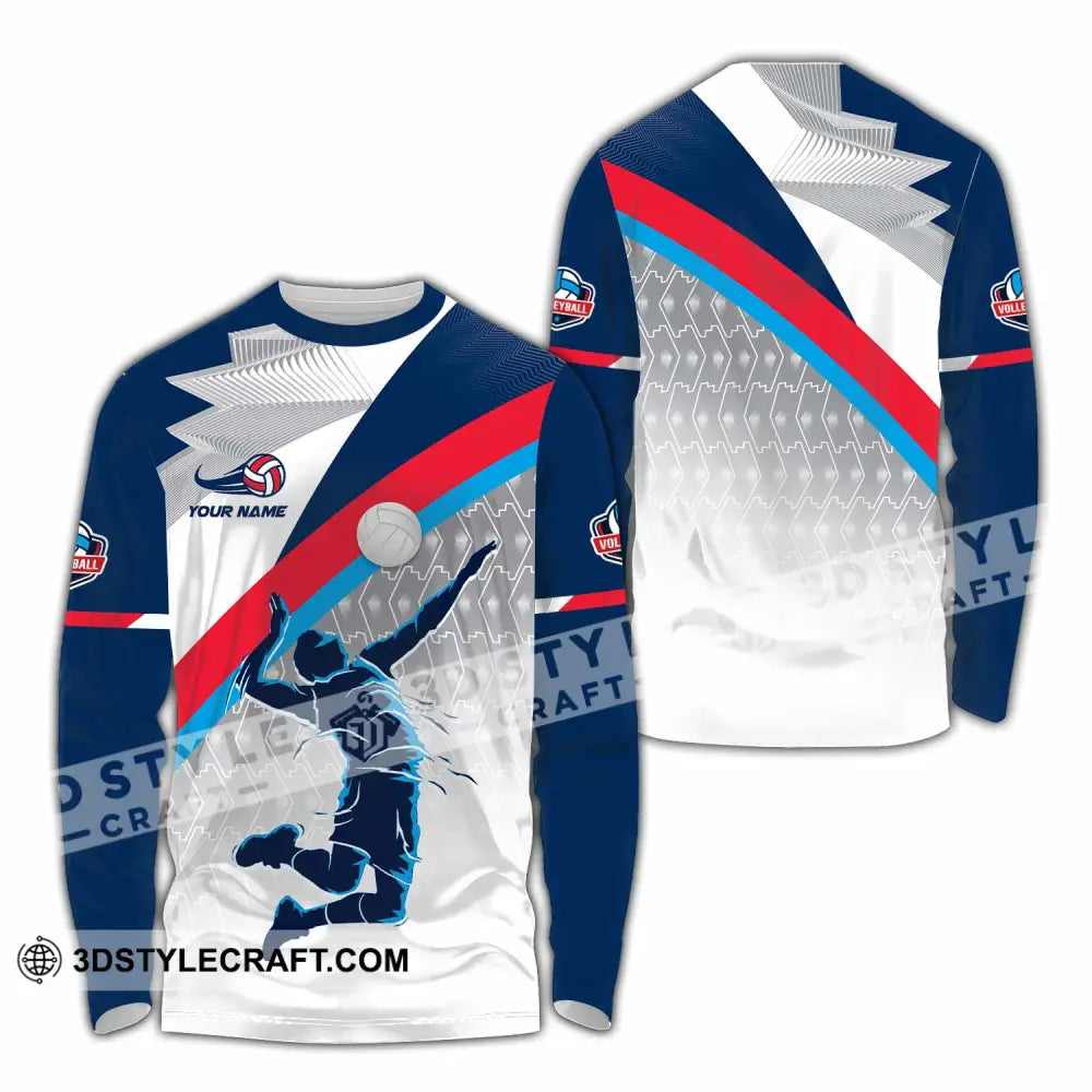 Unisex Shirt - Custom Text Shirt Volleyball Shirt Long Sleeve Shirt / S T-shirt