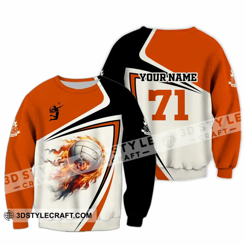 Unisex Shirt - Custom Text Volleyball Long Sleeve / S T-Shirt