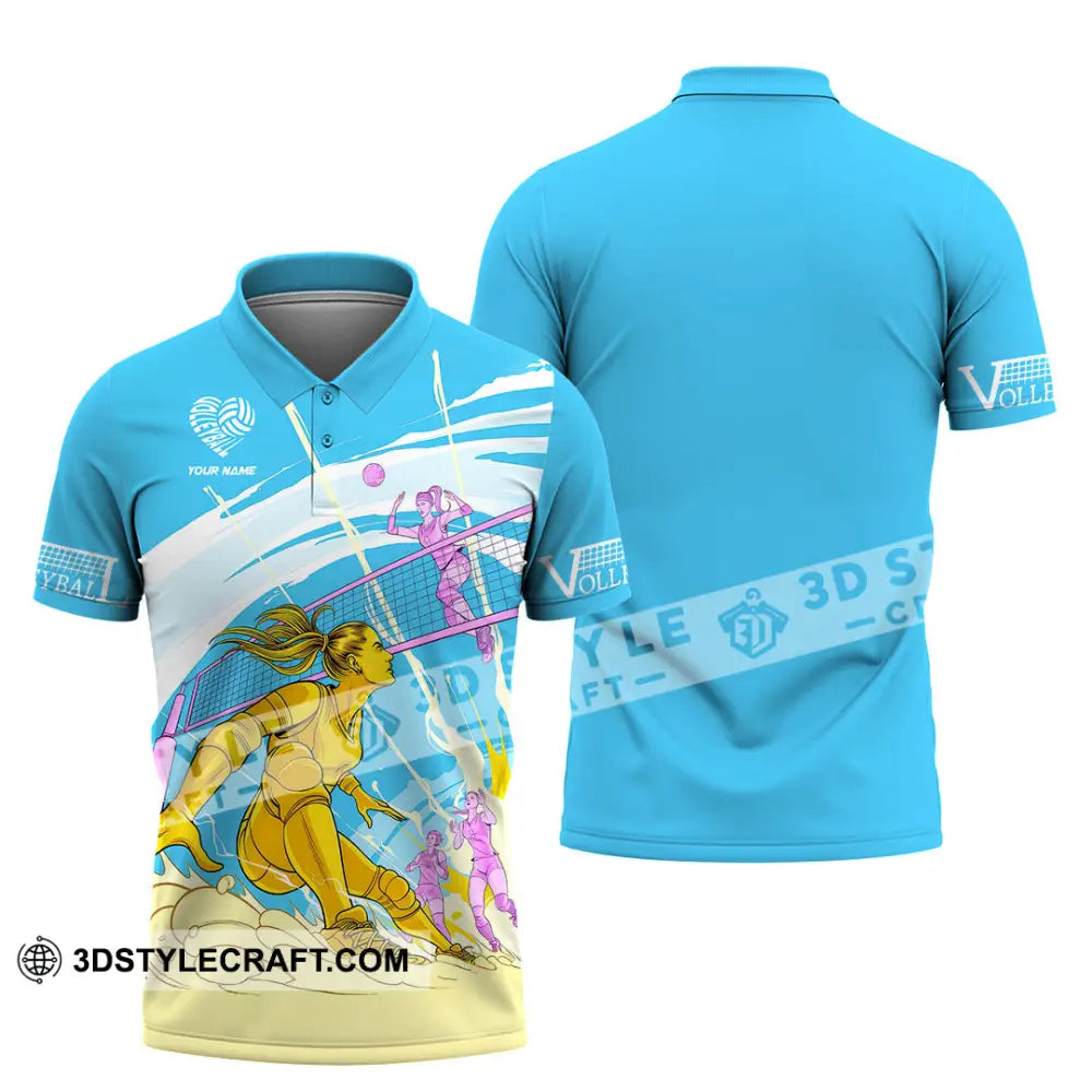 Unisex Shirt - Custom Text Volleyball Polo / S T-Shirt