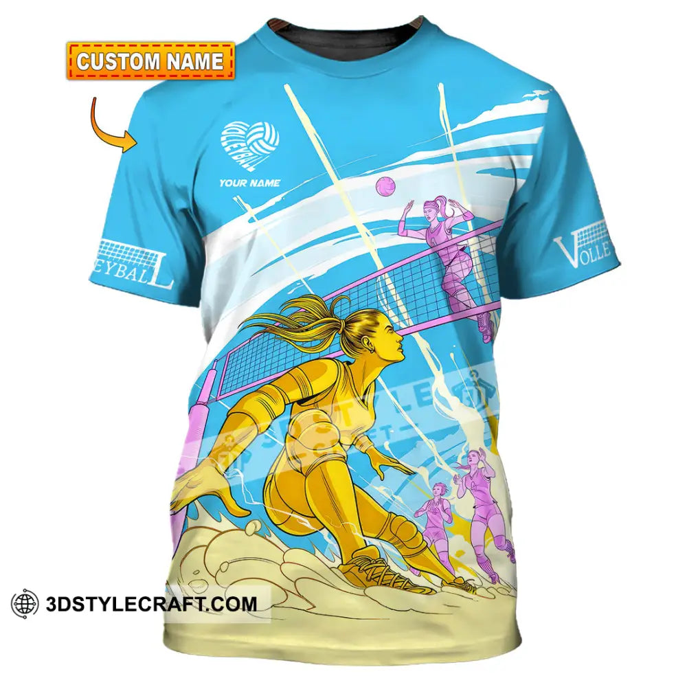 Unisex Shirt - Custom Text Volleyball T-Shirt