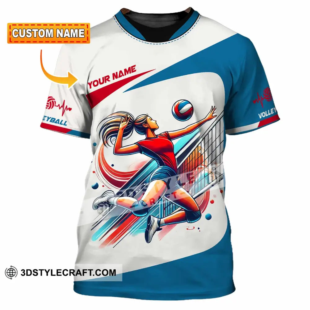 Unisex Shirt - Custom Text Shirt Volleyball T-shirt