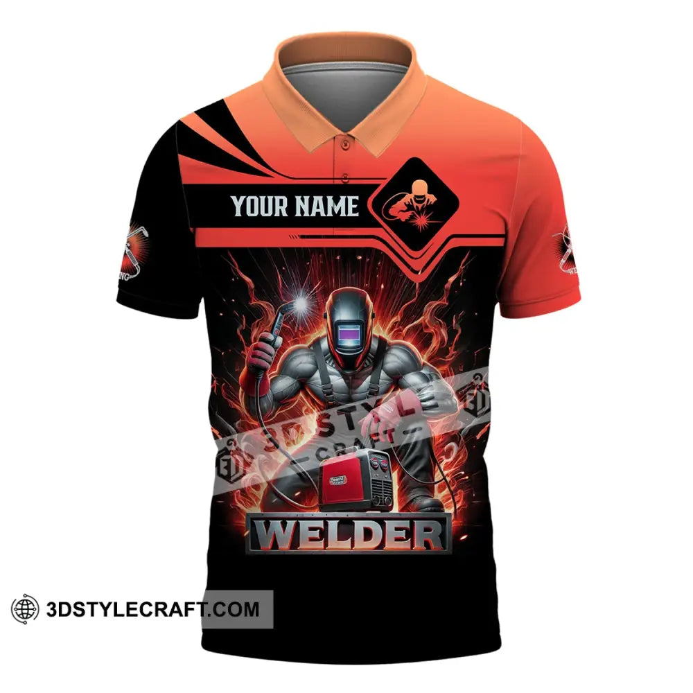 Unisex Shirt - Custom Text Welder Polo / S T-Shirt