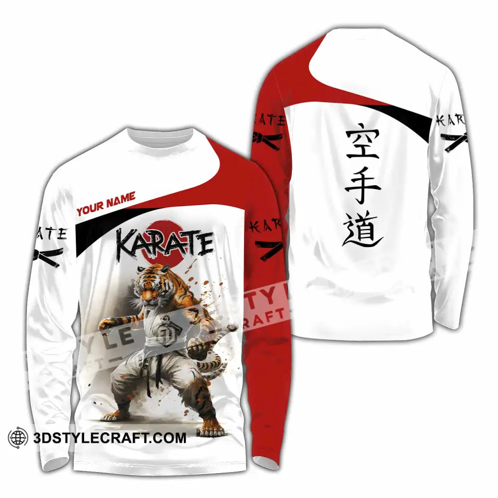 Unisex Shirt - Custom Tiger Karate Shirt Long Sleeve Shirt / S T-shirt