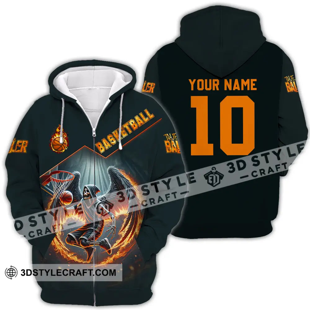 Unisex Shirt - Custom True Basketball Player Shirt Zipper Hoodie / S T-shirt