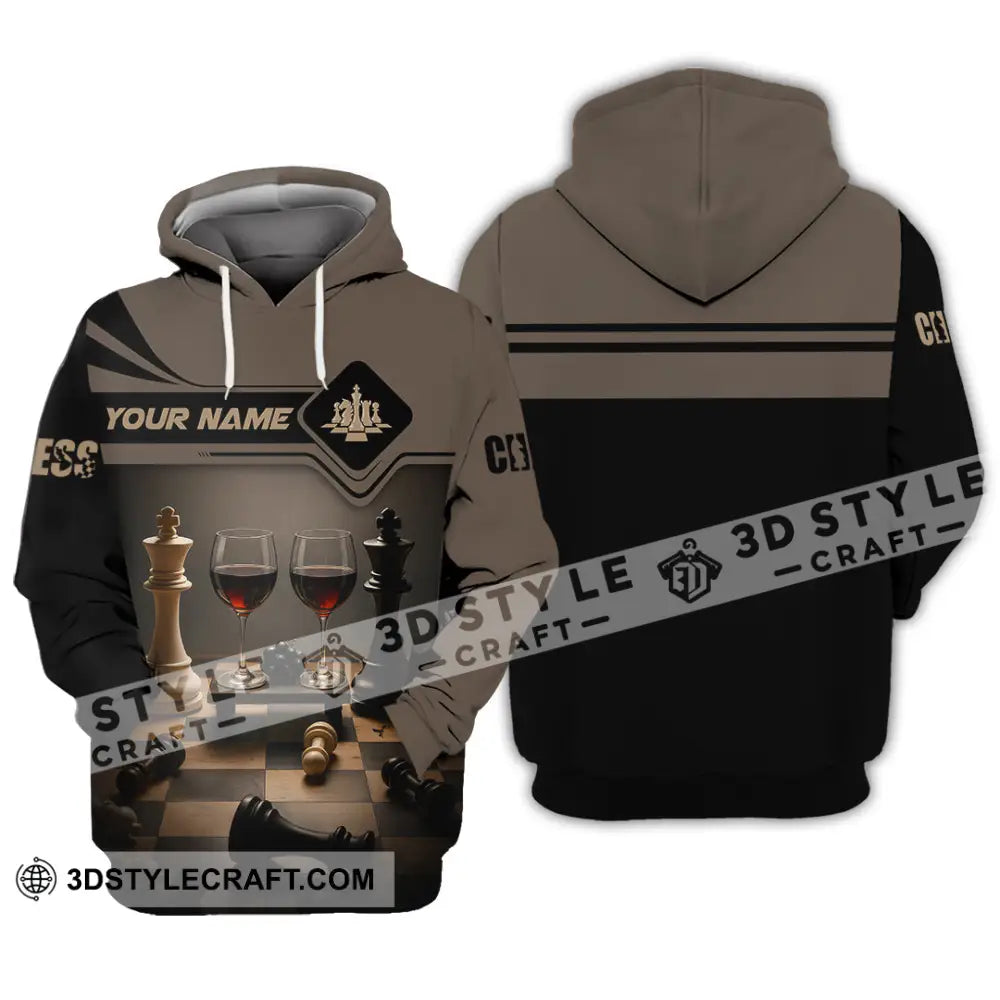 Unisex Shirt - Custom Wine Chess Shirt For Couple Hoodie / S T-shirt
