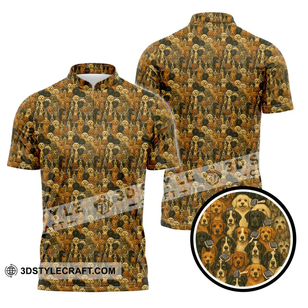 Unisex Shirt Dog Groomer Pet Lover Shirt Zipper Polo Shirt / S T shirt