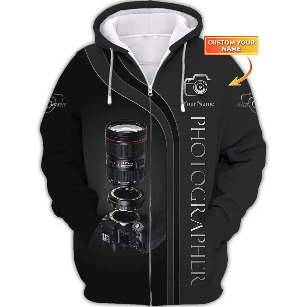 Unisex Shirt Photographer T-Shirt For Photographers Zipper Hoodie / S T-Shirt