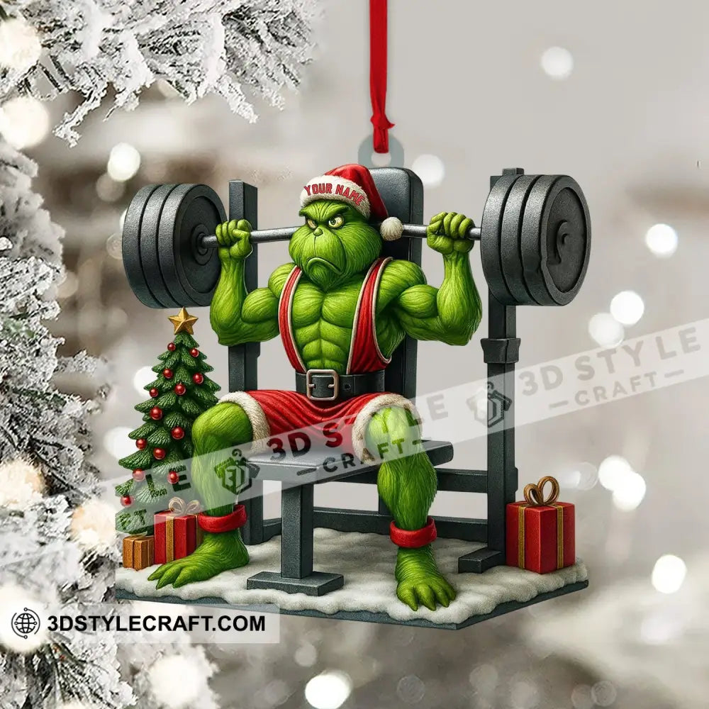 Weightlifting ELF Home Decor Christmas Ornament Personalized Ornament Ornament