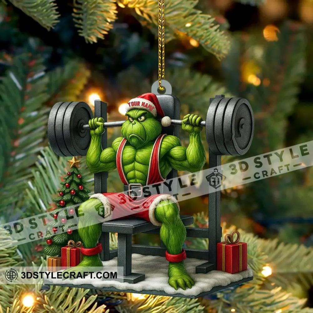 Weightlifting ELF Home Decor Christmas Ornament Personalized Ornament Ornament
