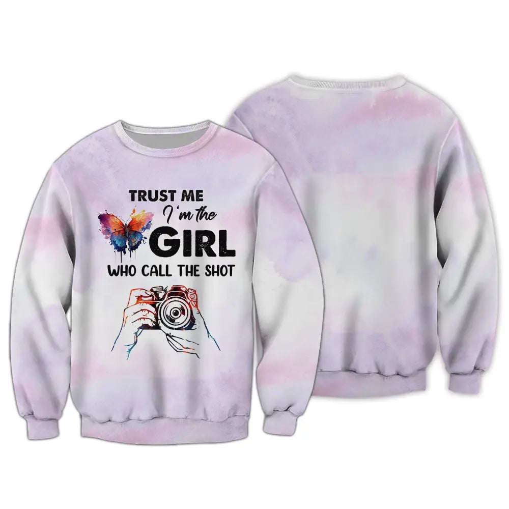 Woman Shirt Photographer The Girl Who Call Shot T-Shirt For Photographers Zipper Hoodie / S T-Shirt