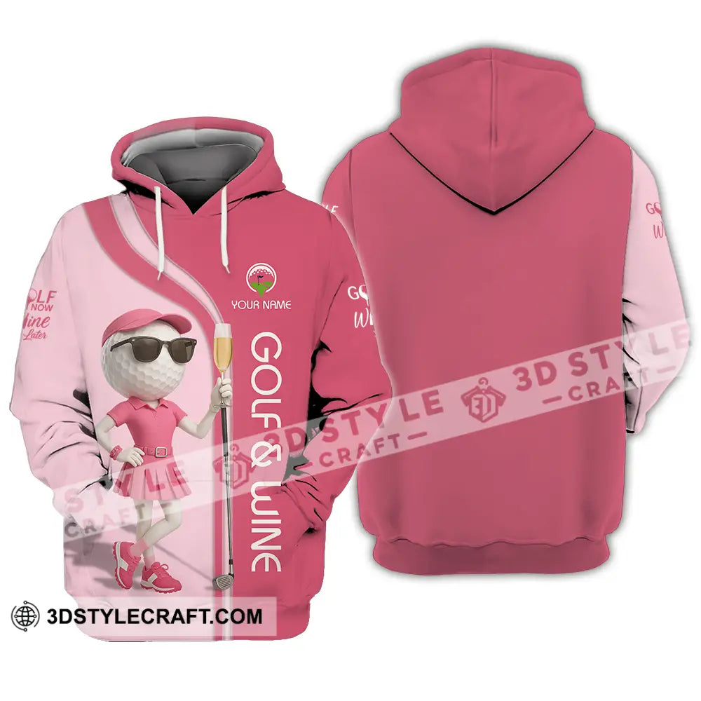 Women Shirt - Custom Golf And Wine Shirt Hoodie / S T-shirt