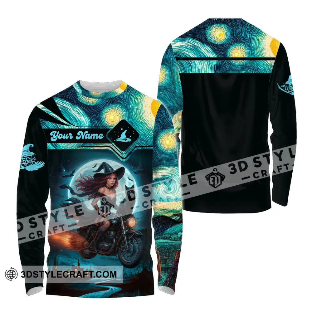 Women Shirt - Custom Witches Halloween Shirt Long Sleeve Shirt / S T-shirt