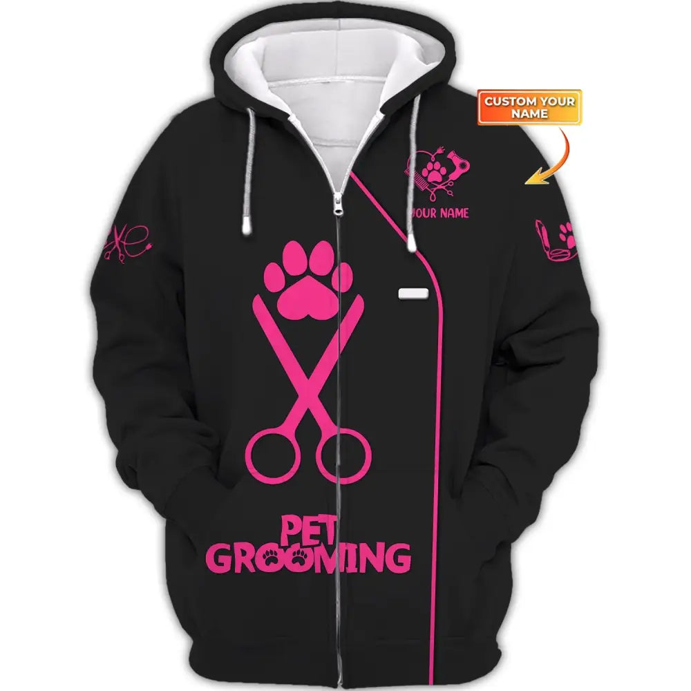 Women Shirt Groomer Life Hoodie Sportwear Zipper / S T-Shirt