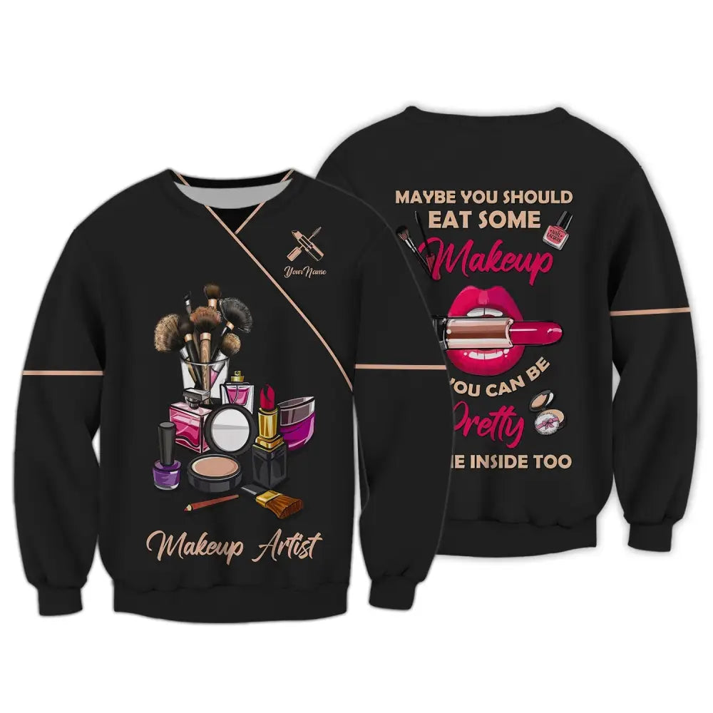 Women Shirt Makeup Artist Hoodie Sportwear Long Sleeve / S T-Shirt