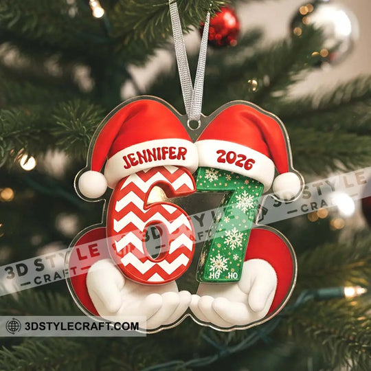67 Christmas Home Decor, Christmas Ornament, Personalized Ornament style option 2