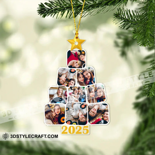 9 Photos Christmas Tree, Home Decor, Christmas Ornament, Personalized Ornament style option 4