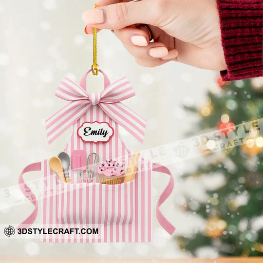 Apron Christmas, Home Decor, Christmas Ornament, Personalized Ornament style option 2