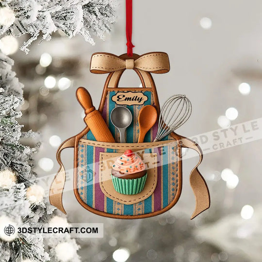 Apron Christmas, Home Decor, Christmas Ornament, Personalized Ornament style option 4