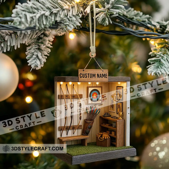 Archery Home Decor, Christmas Ornament, Personalized Ornament style option 3