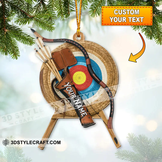 Archery, Home Decor, Christmas Ornament, Personalized Ornament style option 1