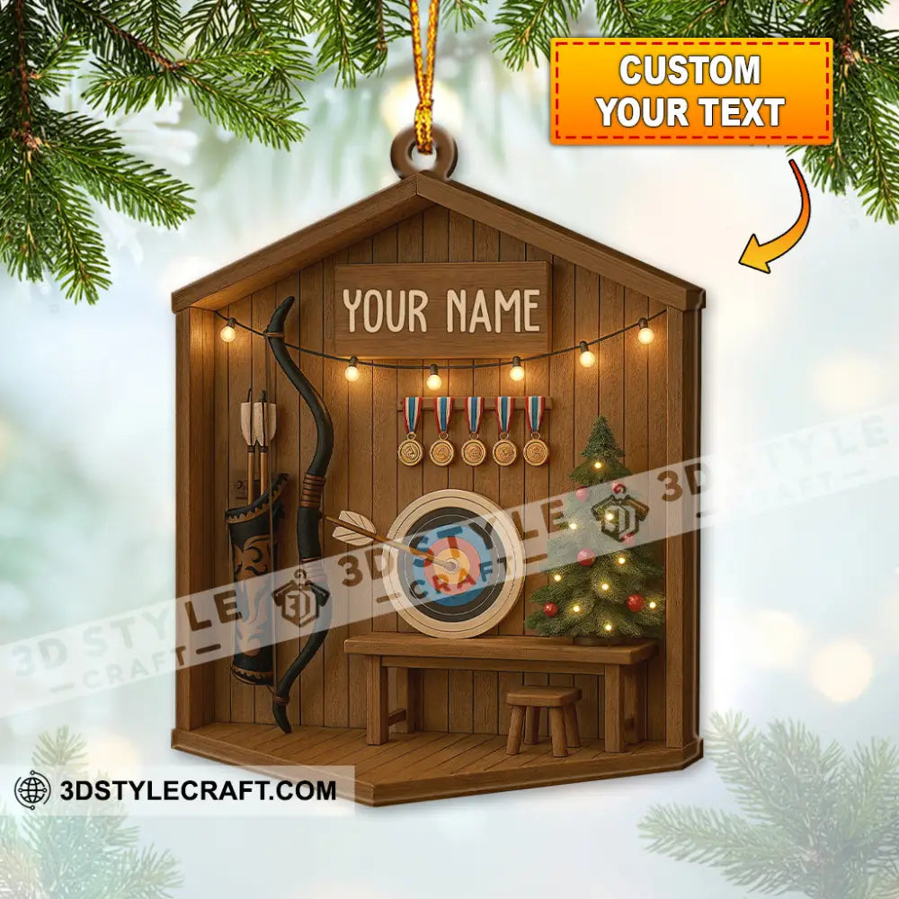 Archery Home Decor Christmas Ornament Personalized Ornament 3.54’’ / 1 Ornament Ornament