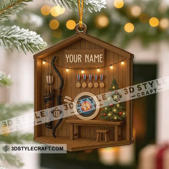 Archery, Home Decor, Christmas Ornament, Personalized Ornament style option 3
