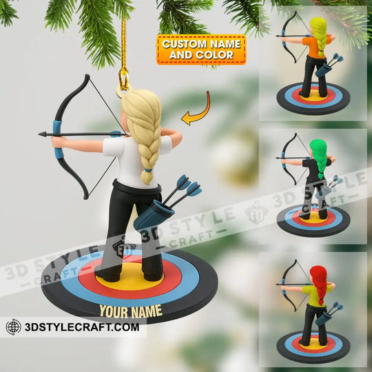 Archery Lover Home Decor, Christmas Ornament, Personalized Ornament style option 1