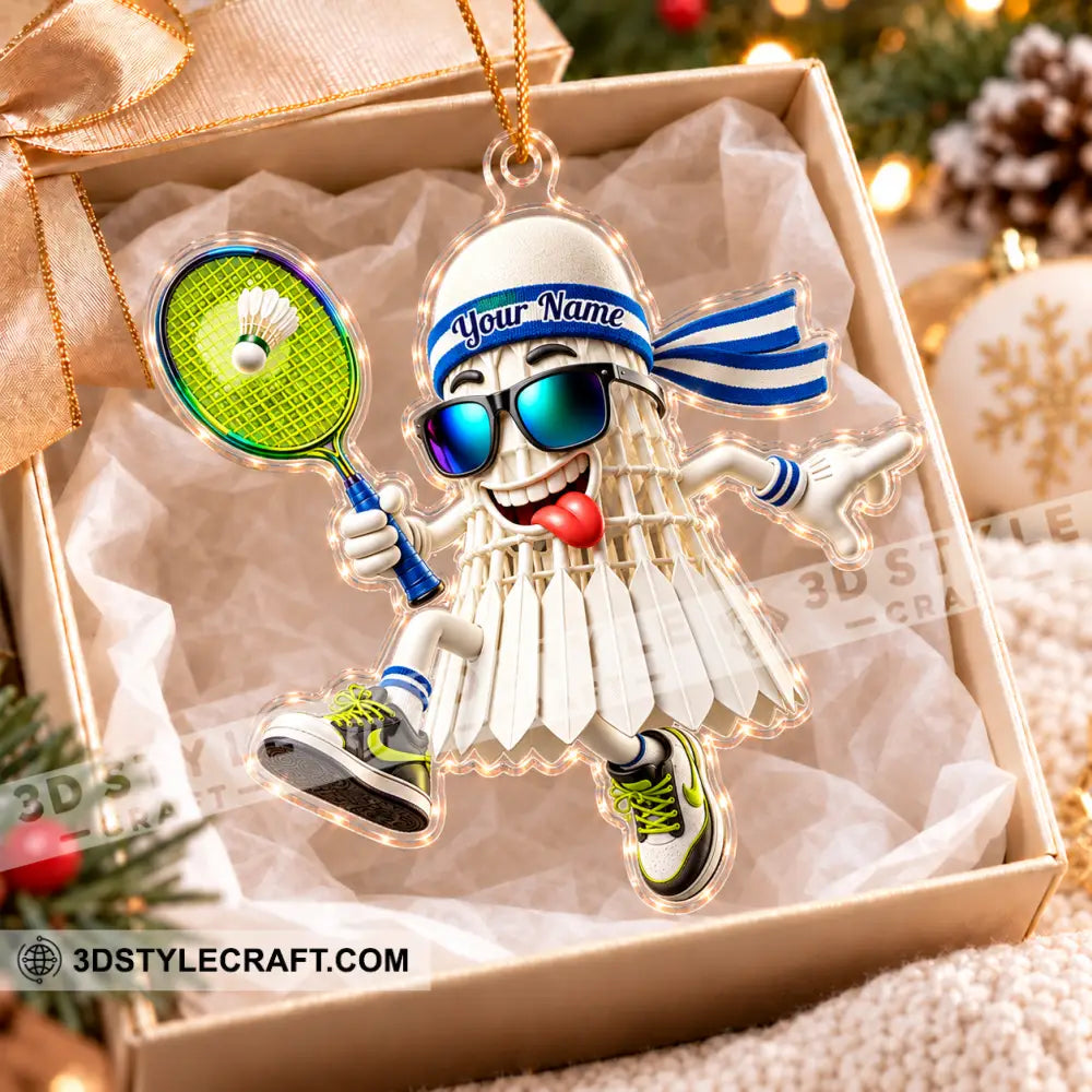 Badminton Home Decor Christmas Ornament Personalized Ornament - Ornament
