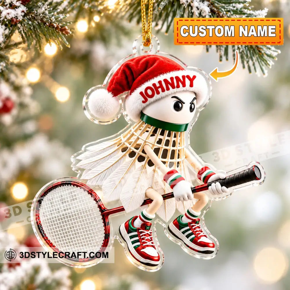 Badminton Home Decor Christmas Ornament Personalized Ornament - 3.54’’ / 1 Ornament - Ornament