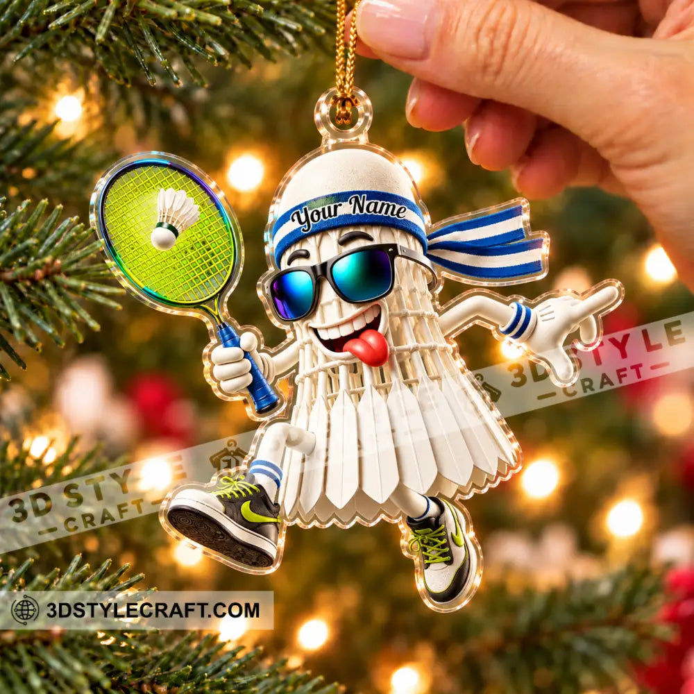 Badminton Home Decor Christmas Ornament Personalized Ornament - Ornament
