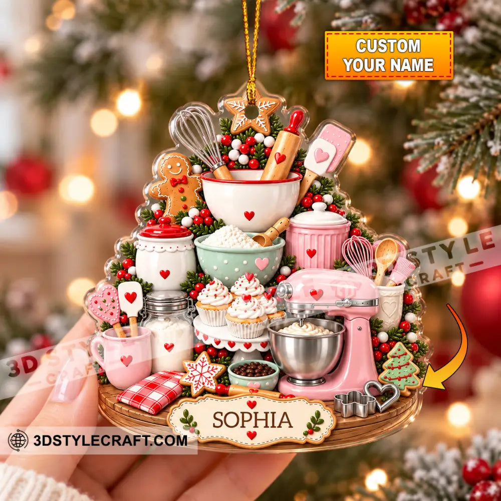 Baker Home Decor Christmas Ornament Personalized Ornament - 3.54’’ / 1 Ornament - Ornament