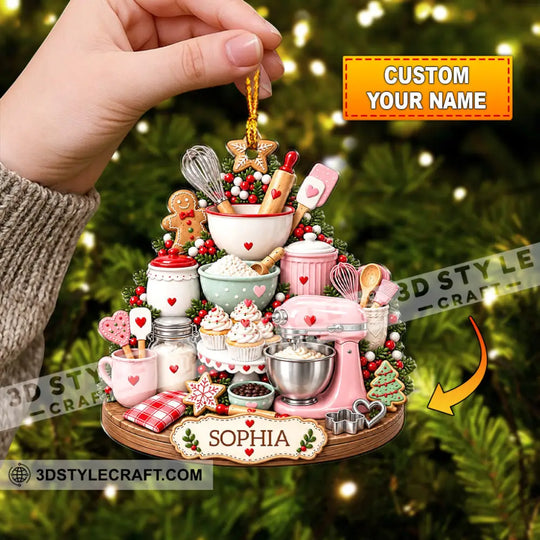 Baker Home Decor, Christmas Ornament, Personalized Ornament style option 2