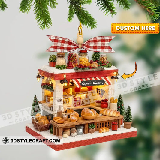 Bakery Home Decor Christmas Ornament Personalized Ornament 3.54’’ / 1 Ornament Ornament