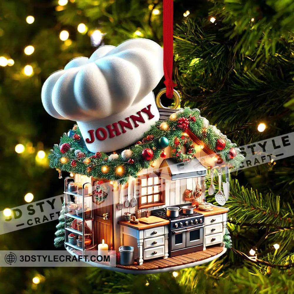 Baking House Ornament Personalized